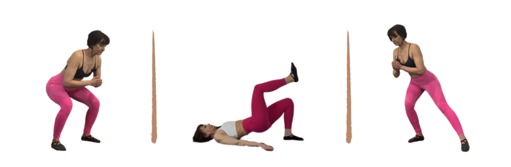 Preview of glute strengthening exercises from the course - Lift & strengthen glute revival course for 40+ women