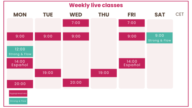 daily hyporpessive live classes. only 30 minutes