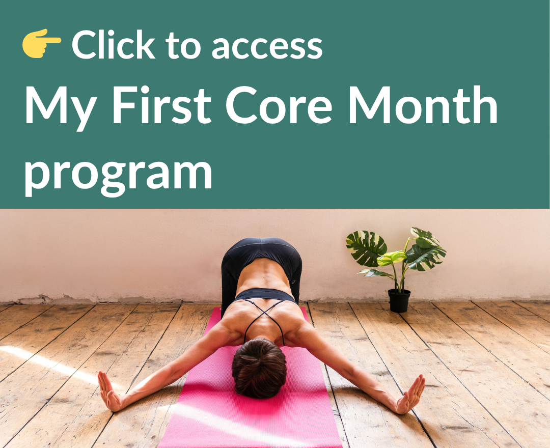 Ease leaks, heaviness, and back pain. Get stronger safely. One month of guided workouts. hyporpessive and strength. For 40+ women